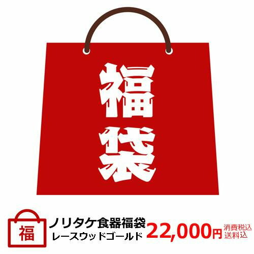 福袋 2万円 ノリタケ 2026年 レースウッドゴールド (1507L/26F20B) / おしゃれ　食器　ブランド