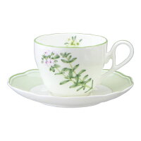 ノリタケイングリッシュハーブスティー・コーヒー碗皿(カップ&ソーサー)【Noritake】【イングリッシュ・ハーブス】【カップ&ソーサー】【コーヒー】【珈琲】【ボーンチャイナ製】【電子レンジ対応】