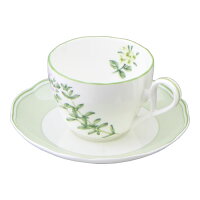 ノリタケイングリッシュハーブスティー・コーヒー碗皿(カップ&ソーサー)【Noritake】【イングリッシュ・ハーブス】【カップ&ソーサー】【コーヒー】【珈琲】【ボーンチャイナ製】【電子レンジ対応】