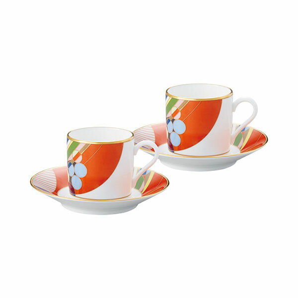 ノリタケ フランク・ロイド・ライト マーチバルーンズ コーヒーカップ&ソーサー ペアギフトセット