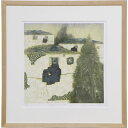岩切裕子 額付き木版画 『crescent noon hotel』 2011年