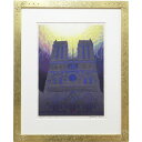 牧野宗則 額付き木版画 『祈り』 1991年