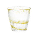 津軽びいどろ 氷華 金彩ロックグラス 麦 300ml F71465