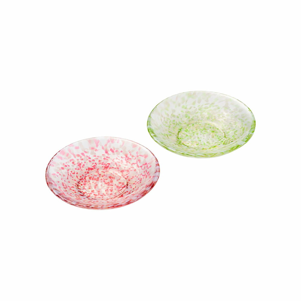 津軽びいどろ　りんご　豆皿ペア（あかりんご／あおりんご）のサムネイル