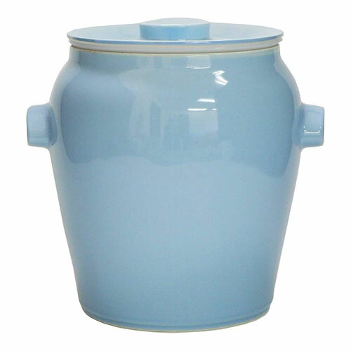 紫香楽ラボ　信楽焼　発酵壺　青色