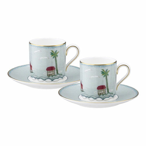 ウェッジウッド セイラーズ フェアウェル コーヒーカップ&ソーサー(ボンド) ペアギフトセット