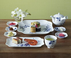 ウェッジウッドストロベリーブルームインディゴジャパニーズティーフォーツー(急須1、湯呑み2)【WEDGWOODSTRAWBERRYBLOOMINDIGO】【ウエッジウッド】【ボーンチャイナ】【急須】【日本茶】【ウェッジウッド】【和食器】【送料無料】