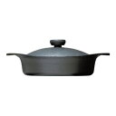 柳宗理デザインの調理器具 南部鉄器 鉄鍋浅型22cm(鉄器フタ・ハンドル付き)