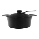 柳宗理デザインの調理器具 南部鉄器 鉄鍋深型22cm(鉄器フタ・ハンドル付き)
