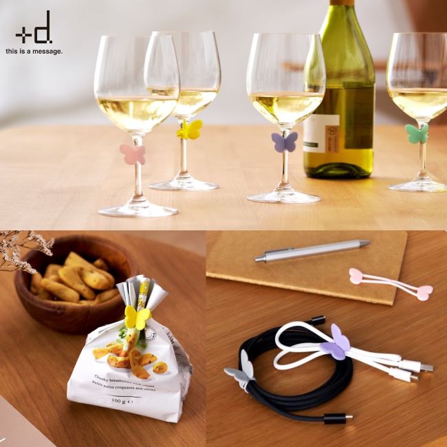 パピヨンバンド シリコンゴム ヘアゴム 蝶々 充電コード ケーブルバンド +d アッシュコンセプト おしゃれ かわいい