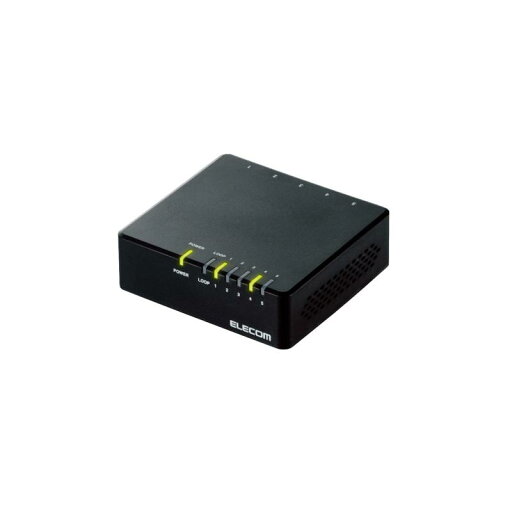 エレコム スイッチングハブ 5ポート 10/100Mbps AC電源 EHC-F05PA-B エレコム スイッチングハブ 5ポート 10/100Mbps AC電源 EHC-F05PA-B