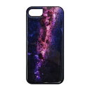 Ikins 2020 iPhone SE / 8 / 7 ケース カバー 天然貝ケース Milky way ブラックフレーム アイフォン カバー【】優しい天然貝ケース幻想的で美しい夜空対応機種:iPhone7