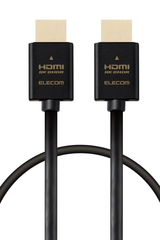 쥳 HDMI ֥ 1m ȥϥԡ 4K(120Hz) 8K(60Hz) Ultra High Speed HDMI Cableǧʡ 48Gbps Ķ® ƥӡѥ󡦥ൡʤɤ 76804320 eARC  ECDH-HD21E10BK