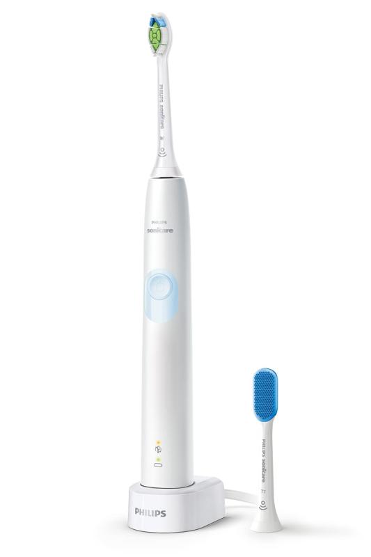 フィリップス ソニッケアー プロテクトクリーン ホワイトライトブルー 電動歯ブラシ 強さ設定なし ホワイトプラスブラシヘッド HX6809/71