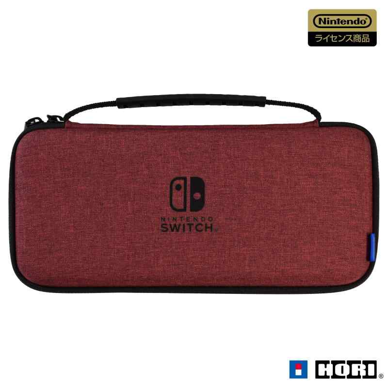 【任天堂ライセンス商品】スリムハードポーチ プラス for Nintendo Switch レッド【Nintendo Switch 有機ELモデル対応】