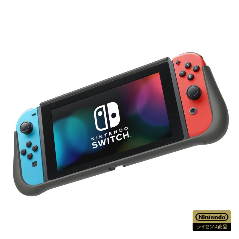 【任天堂ライセンス商品】タフプロテクター for Nintendo Switch クリア×ブラック【Nintendo Switch 旧モデル専用】