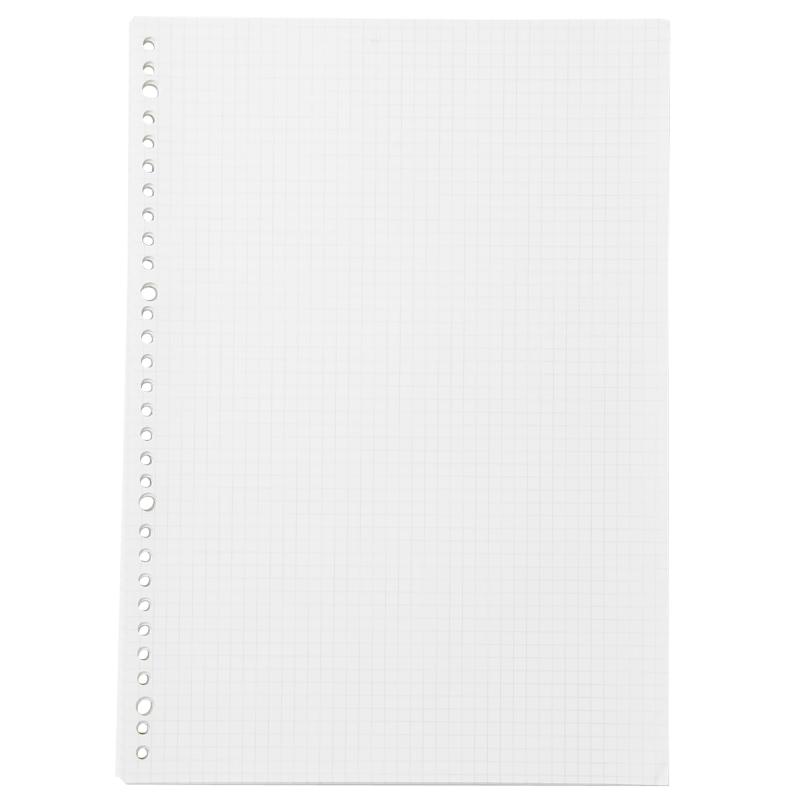 無印良品 植林木ペーパー裏うつりしにくいルーズリーフ A4 5mm方眼 30穴 100枚 NAA90A4Sのサムネイル