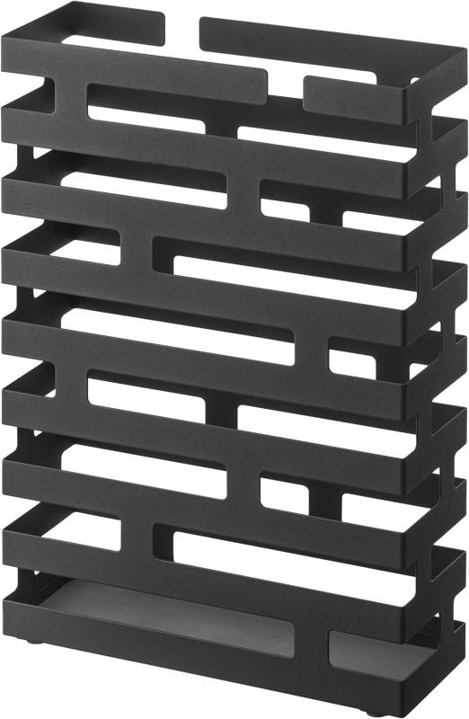 山崎実業(Yamazaki) かさたて ワイド ブラック 約W30×D10×H43cm ブリック BRICK 傘立て 折り畳み傘も収..