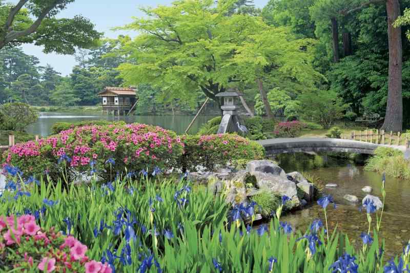 エポック社 1000ピース ジグソーパズル 日本風景 彩りの季節 兼六園-石川 (50×75cm) 10-779 のり付き ヘラ付き 点数券付き EPOCH