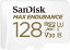 SanDisk 128GB MAX Endurance microSDXC Card with Adapter for Home Security Cameras and Dash cams - C10, U3, V30, 4K UHD, Micro SD Card - SDSQQVR-128G-GN6IA