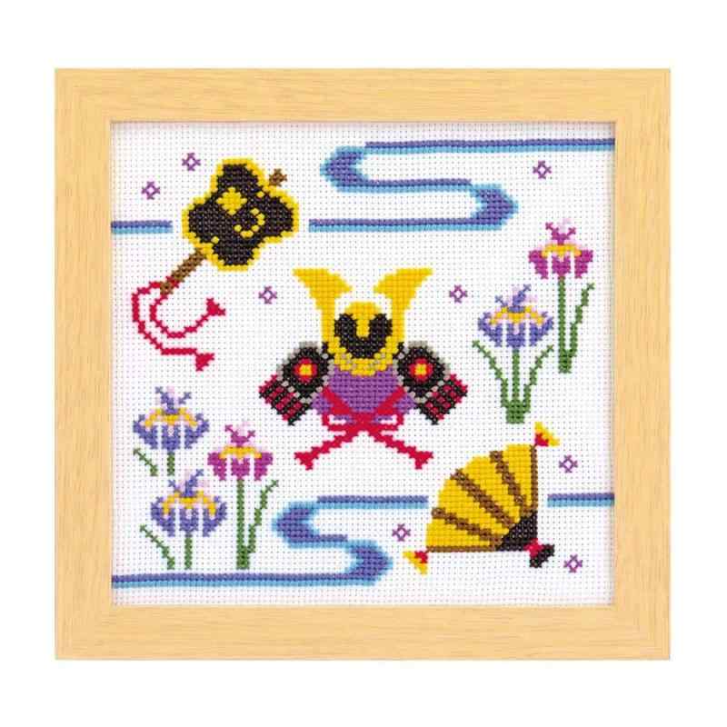 オリムパス製絲 クロスステッチ 刺しゅうキット こどもの日 端午の節句 オフホワイト 7463