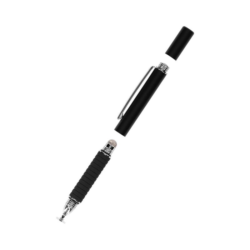 オウルテック 2WAY タッチペン 替え芯 付き ディスク型/導電繊維 ブラック OWL-TPSE12-BKペン先を選んで使える2WAYタッチペン：導電繊維タイプとディスクタイプのペン先を、用途に応じて使い分けられるタッチペンです。サンドブ...