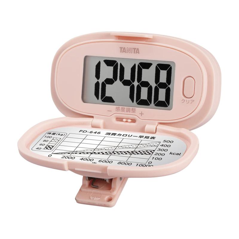 歩数計 PD-646-PK(ピンク) タニタ商品サイズ (幅×奥行×高さ) :W65×D27×H37mm内容量:1