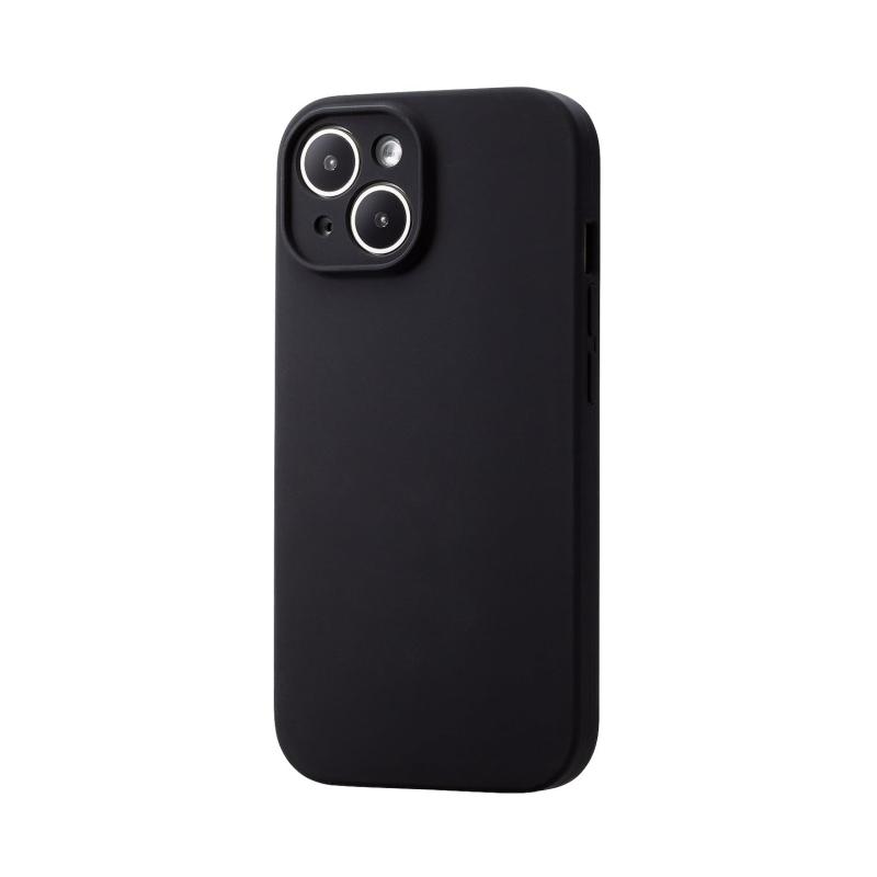 エレコム iPhone15 ケース カメラ保護 シリコン MAGKEEP 磁力吸着 マグネット ワイヤレス充電対応(磁力吸着タイプのみ) ブラック PM-A23AHVSCCKBK