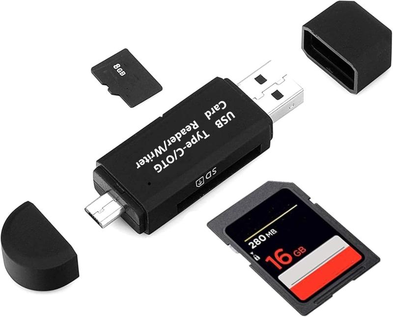 YFFSFDCType-C/Micro usb/USB 3in1 USB2.0  SDꥫɥ꡼ USBޥɥ꡼ OTG SD/Micro SDξб Type-C/Micro usb/USB³ ѥȡ̡¿ǽ ѥ/֥å/Windows/Mac