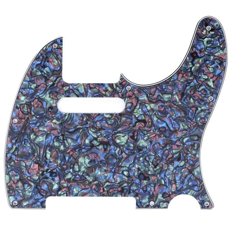 Musiclily 8穴 TL テレキャスターピックガードFender USA/メキシコスタンダードTeleエレキギター用、アバロン貝柄4Pアメリカン/メキシコスタンダードのモダンスタイルなFender Teleテレエレキギターに適合.他のTLタイプのギターに取り付ける場合,このピックガードを少し加工する必要があります11穴, 2個のネックピックアップ用の取付ネジ穴材質:プラスチック,厚さ:2.0-2.2mm表面に二重の保護フィルム採用パッケージ内容:1個のTLギターピックガード,取り付けネジ付属