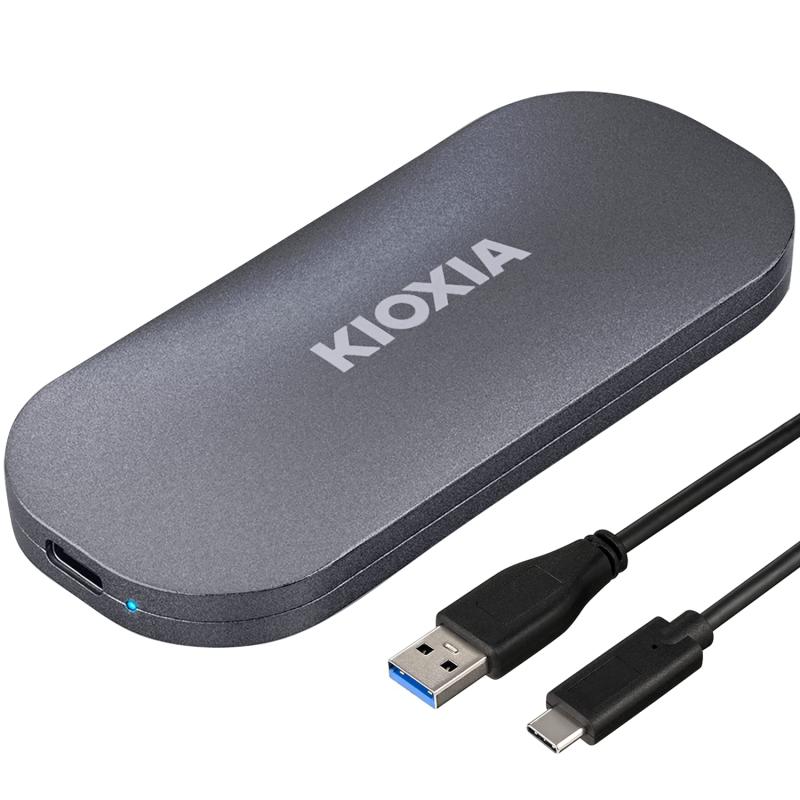 キオクシア KIOXIA SSD 外付け 1TB USB3.2 Gen2 最大読出速度 1,050MB/秒 【 iPhone 15 / 15 Pro / PS4 / PS5 動作確…