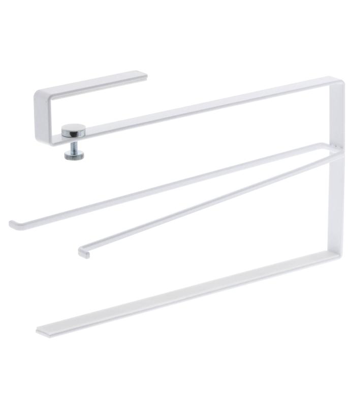 山崎実業(Yamazaki) 片手でカット 戸棚下 キッチンペーパーホルダー ホワイト 約W8×D26×H17.5cm タワー..