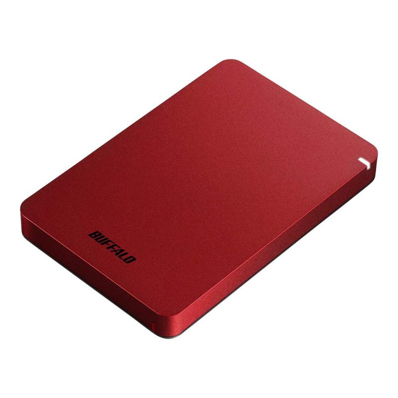 BUFFALO USB3.1(Gen.1)対応 耐衝撃ポータブルHDD 1TB レッド HD-PGF1.0U3-RDA