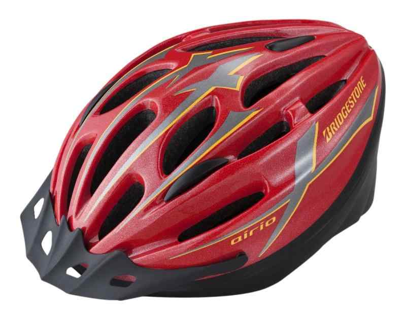 ブリヂストン(BRIDGESTONE) エアリオ 自転車 ヘルメット 子供 小学生 キッズ レッド Lサイズ(頭囲 56cm~60cm) CHA5660 B371301R