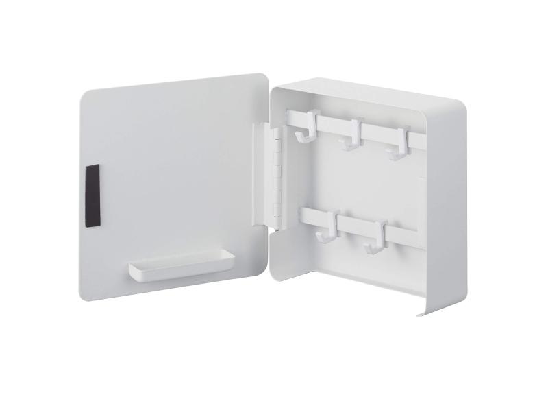 山崎実業(Yamazaki) マグネット キーフック 2段 ホワイト 約W15.8XD5.5XH15.8cm タワー 玄関 エントラ..