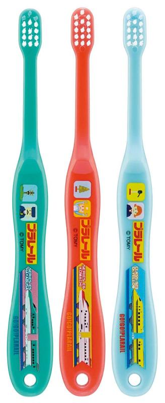スケーター(Skater) 歯ブラシ 乳児用 0-3才 やわらかめ 3本入 歯ブラシ プラレール19 15cm TB4ST
