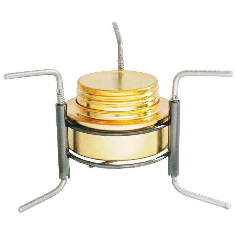 Boundless Voyage アルコールストーブ 五徳付 アルコールバーナー ステンレス製 超軽量 頑丈 コンパクト 登山 キャンプ アウトドア ソロキャンプ シングルバーナー (B9-1（銅合金）)のサムネイル