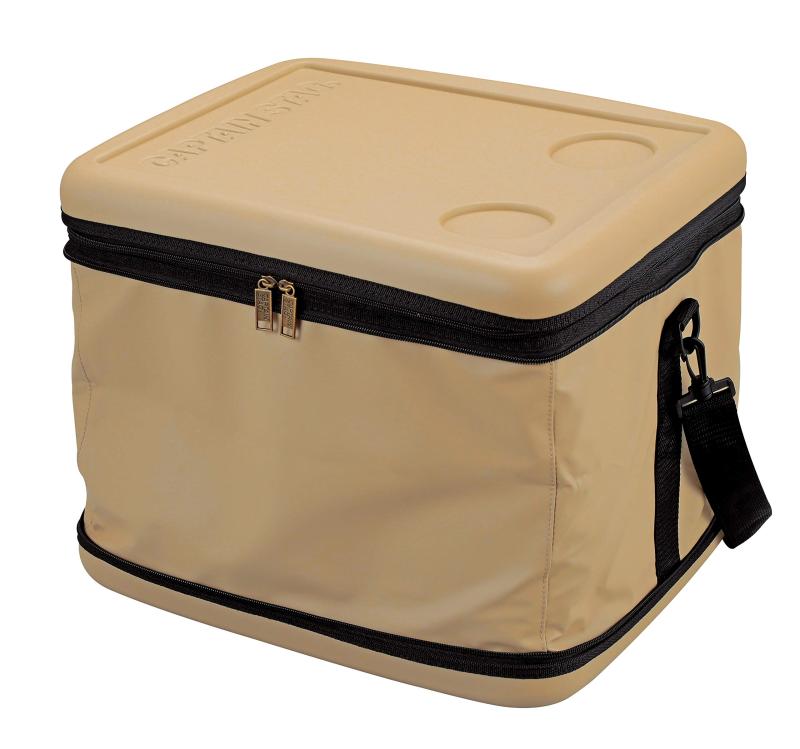 キャプテンスタッグ(CAPTAIN STAG) 保冷バッグ クーラーバッグ 【容量43L/折り畳み収納可】 スーパーコールドクーラーバッグ ベージュ UE-618 製品サイズ:(約)幅425×奥行345×高さ345mm