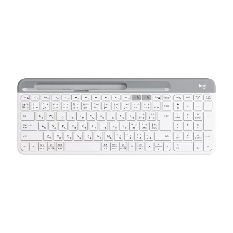 Logicool(ロジクール) 静音 Bluetooth ワイヤレスキーボード K580OW オフホワイト 超薄型 小型 Unifyin..