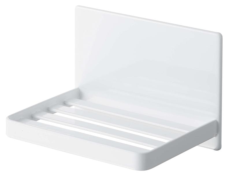 山崎実業(Yamazaki) マグネット バスルーム ソープトレー ホワイト 約W12XD8.7XH8cm タワー 石鹸を水から守る 石鹸置 5556(3)