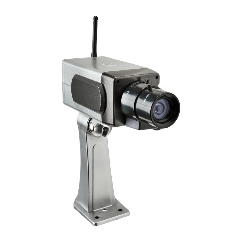 エルパ (ELPA) ダミーカメラ 筒型 DC-001人などが近づくとセンサーが感知して自動で赤色LEDが点滅乾電池式で配線不要防犯効果アップの防犯ステッカー付属