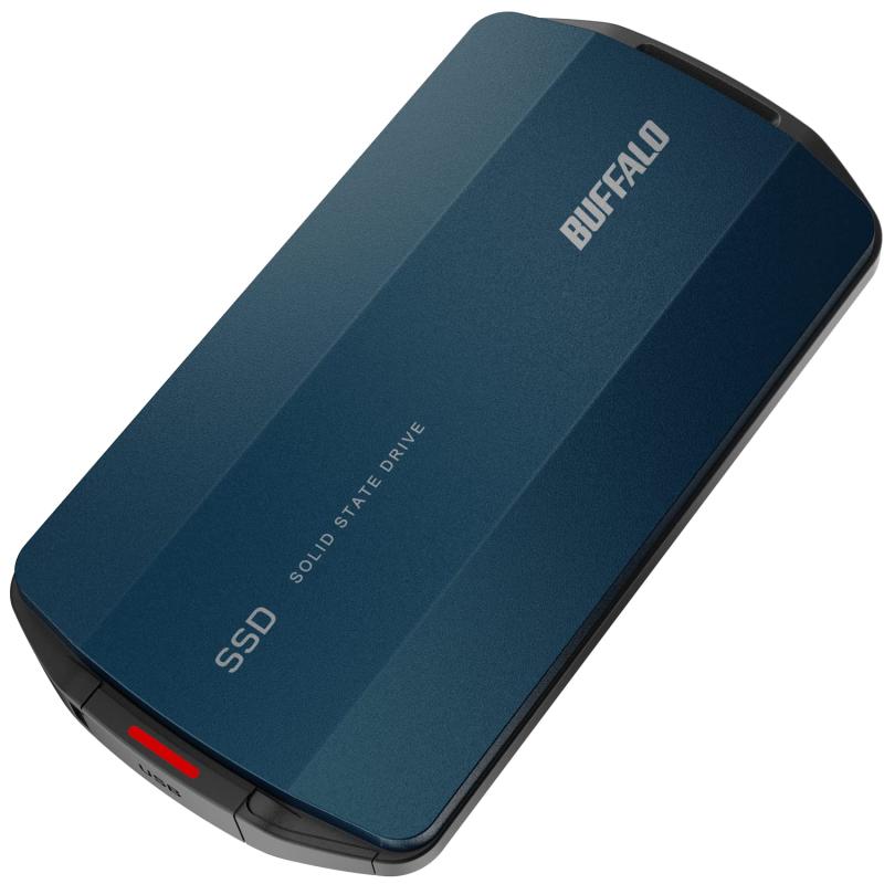 バッファロー SSD 外付け 1TB USB3.2 Gen2 Type‐C 最大読出速度1050MB/秒 防塵防滴 IP55 耐衝撃 MIL‐STD ポータブル 【 iPhone 15 15Pro Windows Mac Chrome PS4 PS5 メ