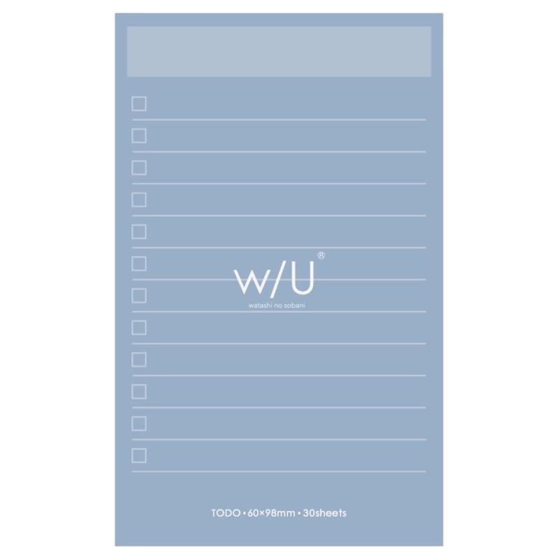 ナカバヤシ W/U (watashi no sobani) ノート付箋 スリム パウダーブルー WU-FSTN-R-B