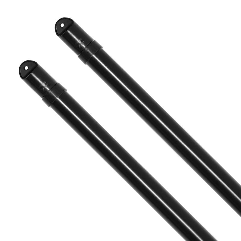 【BLKP】 パール金属 物干し竿 2.10~3.00m 2本セット ジョイント式 伸縮 竿 スチール 屋外 室内 ブラック 黒 BLKP N-7952