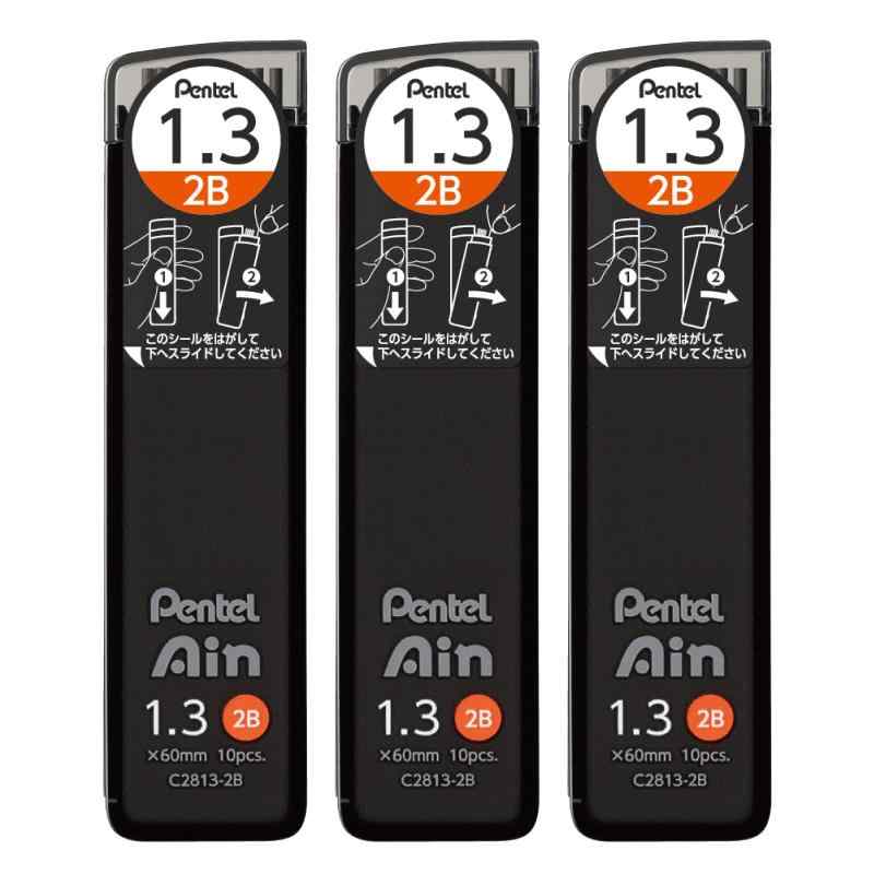 ぺんてる シャープ芯 ぺんてるアイン 1.3mm 2B 3個 AMZ-XC28132B3P