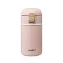 mosh! ラッテ マグボトル ワンタッチ 360ml ロック機能付き 真空断熱 保冷 保温 ストロベリー ドウシシャ