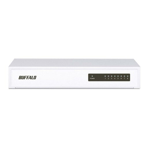 バッファロー BUFFALO 10/100Mbps対応 金属筺体 電源内蔵 8ポート ホワイト スイッチングハブ LSW4-TX-8NS/WH バッファロー BUFFALO 10/100Mbps対応 金属筺体 電源内蔵 8ポート ホワイト スイッチングハブ LSW4-TX-8NS/WH