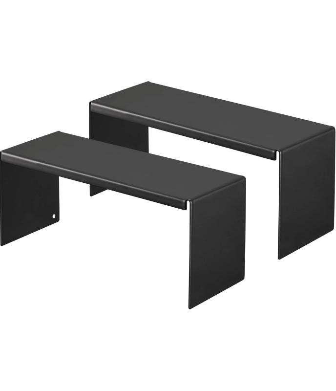 山崎実業(Yamazaki) 洗面鏡中 収納ラック 2個組 ブラック 約W22×D8×H10cm タワー tower コの字ラック ..