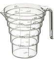 山崎実業 段々計量カップ レイヤー 500ML クリア 2547