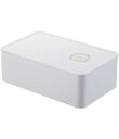 山崎実業(Yamazaki) バルブ付き密閉 ランチボックス ホワイト 約14.7X9.2X5cm タワー ワンプッシュ密閉 食洗器 電子レンジ 対応 4823(3)